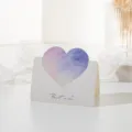 INS style heart greeting card with purple watercolor design and Best wishes text - Purple (224)