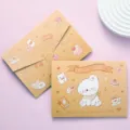 Cute cartoon dog greeting card set with brown envelope for DIY birthday blessing messages - Cute Dog Style / Tri-fold Style