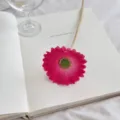 Vibrant pink PU gerbera daisy artificial flower for elegant home and room decor - Rose Red