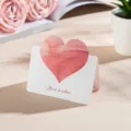 Creative pink heart greeting card with Best wishes text for festivals - Gilded Red