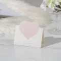 Creative Morandi style pink heart 3D greeting card with Best wishes text for Valentine - 3D Heart Shape Style / Pale Pink