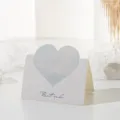 Elegant white greeting card with a blue textured heart and cursive Best wishes text - Inky Blue (224)