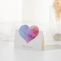 Ins style watercolor heart greeting card with Best Wishes text for all occasions - Multicolor (224)
