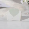 Elegant light green Morandi style heart pop-up greeting card with Best wishes print - 3D Heart Shape Style / Gray-Bean Green