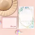 Eleganti biglietti d'auguri con stampa in oro e motivi floreali per ogni occasione - Stile Dolce e Calmo / Busta + Sacchetto OPP
