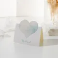 Elegant heart-shaped greeting card featuring Best wishes text in soft cream tones - Sky Blue (224)
