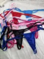 Tanga de mujer sexy transparente de malla hilo dental bragas ropa interior set pack. - Talla única (Estándar sin letras) / Azul claro