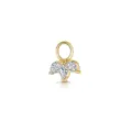 Elegante colgante para piercing dorado con tres piedras de circón de talla marquesa - Clúster de Hojas Marquesa (CC193-2) / Dorado