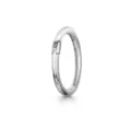 Aro de pendiente de plata pulida con bisagra para joyería de piercing para mujer - Aro de Bisagra (CC030) / 1.2x6mm / Plateado