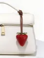 Grande Ciondolo Fragola in Resina 3D per Borsa Elegante Accessorio Gioiello DIY Donna - Rosso