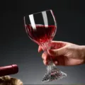 Detailed shot of transparent crystal wine glass with diamond cut texture, elegant stemware. - Clear / 300ml