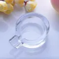 Transparenter Glas Aschenbecher, Klares Kristall Runde Desktop Raucherzubehör für Zuhause - 7*10,5 cm / Zylindrische Aschenbecher