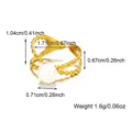 Detailansicht eines Goldperlenrings mit 1,71 cm Innendurchmesser und 1,6 g Gewicht. - Minimalistischer Perlenkantenstil (CXR00698-10)