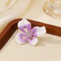 Eleganter lila-weißer Farbverlauf Blumenbrosche mit Sternkristallmitte SKU Variante - Lila-Weiß Farbverlauf Stil (CXXZ026-zi)