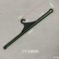 Dimensioni dettagliate della gruccia per sciarpe in plastica nera, lunghezza 252 mm, 10,23 g - Gancio Rimovibile Asta Rotonda (CY03009) / Nero