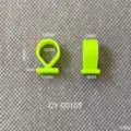 Neon groen siliconen handvat haak voor digitale verpakking met afmetingen en gewicht - Fluorescerend Groen / CY00103*Siliconen