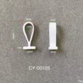 Gedetailleerd maatschema voor witte siliconen verpakkingshandvat, hoogte 30 mm. - Wit / CY00105 silicone