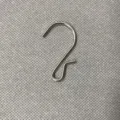 Silver metallic display hook for supermarket snack bags and efficient shelf organization - CY05025