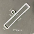 Witte plastic multifunctionele hanger display haak gedetailleerde maatspecificatie - Wit