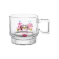 Tazza in vetro trasparente con manico, stampa carina per caffè latte, elegante. - Coniglio della Gioia