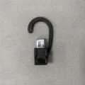Gancho de clip de plástico negro duradero para guantes y gorros con pinza de resorte fuerte. - Estilo Mediano Giratorio (CY06003)