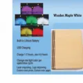 Decorative 7-color wooden folding book lamp with USB charging, maple white wooden finish - 16.5X12.5X2.5CM / Maple White