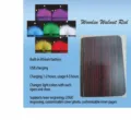 Faltbare LED-Buchleuchte aus Holz mit RGB-Farben und USB-Aufladung für Schlafzimmer - 10x8x2.5cm / Roter Walnuss