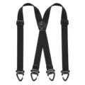 Λεπτομέρεια μαύρων ρυθμιζόμενων ελαστικών τιραντών πλάτης Χ με τέσσερα μεταλλικά άγκιστρα - 黑色四钩（旋转钩款)