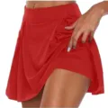 Jupe-short d'été rouge pour femme avec short intégré pour un confort actif optimal - S / Bas / Rouge