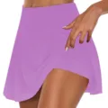 Jupe-short de sport violette pour femmes avec short intégré pour l'été - Violet