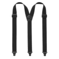 Bretelle da trekking all'aperto in grano di mais nero da 3.8cm con ganci in plastica. - Forma a Y (Fibbia a Pressione) / Nero
