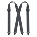 Bretelle elastiche da uomo a X con clip resistenti e cinghie regolabili per il lavoro quotidiano. - Forma a X grigio scuro (stile con clip)