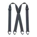 Tiranti elastici da uomo per esterni con moschettoni, grigio scuro resistente. - Stile Quattro Clip Grano di Mais / Grigio scuro