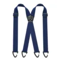 Bretelle elastiche da esterno per uomo con moschettoni, bretelle tattiche blu scuro. - Blu navy
