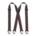 Bretelle elastiche marroni con struttura a mais e moschettoni per trekking all'aperto. - Marrone scuro