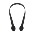 Correa de bolso de cuero sintético negro con conectores de lágrima para bricolaje - 1 Pieza / Negro