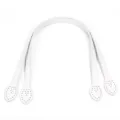 Correas de cuero PU blanco para bolsos DIY con extremos perforados en forma de hoja - 1 Pieza / Blanco