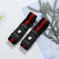 Cintura elastica regolabile, cintura invisibile senza fibbia per jeans e pantaloni. - Nero, rosso e nero - Coppia