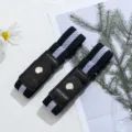 Cintura elastica senza fibbia vista di dettaglio, fascia invisibile stringi jeans nero bianco - Blu marina e bianco - Coppia