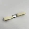 Cintura elastica bambino regolabile 2.5cm larghezza ragazzi ragazze colore unito pantaloni - Bianco latte