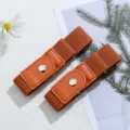 Cintura elastica invisibile senza fibbia vista dettaglio, cinghia stringi pantaloni. - Cammello - Coppia