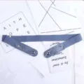Cintura elastica senza fibbia da donna, cintura elasticizzata blu per jeans comoda da indossare - Azzurro