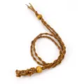 Collana con cordino intrecciato a mano in rete per pietra regolabile stile vintage retrò - Caffè