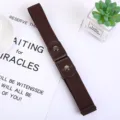 Women elastic buckle-free stretch belt for jeans, comfortable invisible waist adjuster. - Brown