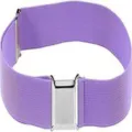 Cintura elastica viola per bambini con fibbia in metallo argentato regolabile. - Violetto