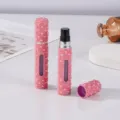 Portable 6ml pearl refillable perfume atomizer with window and pump design for travel. - Pink Pearl Style / Pink