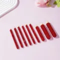 9Pcs Rojos Estrás Mangos de Brocha de Maquillaje Madera DIY Accesorios Herramientas - Set de 9, rojo brillante