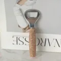 Luxury rose gold diamond-studded stainless steel bottle opener for home bar accessory - Champagne Gold
