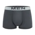 Boxer da uomo comodi e traspiranti in grigio scuro con elegante cintura elastica in vita. - Taglia S / Grigio