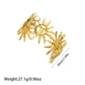 Detalle de pulsera de acero dorada con cara de sol, medidas y peso incluidos. - Estilo de Relieve de Cara de Sol (YY264) / Dorado